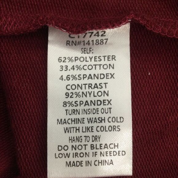 TCEC Sweatshirt Women’s Size Large Color Burgundy Ruffle Pullover - Picture 8 of 9